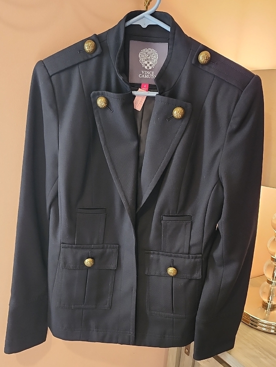 Vince Camuto Jackets & Blazers - Vince Camuto Black Military-Style Blazer with Gold Buttons
